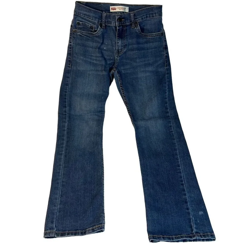 Boy’s Levi’s 511 Slim Jeans 2 Pair Black & Med Wash Size 14 Reg READ DESCRIPTION